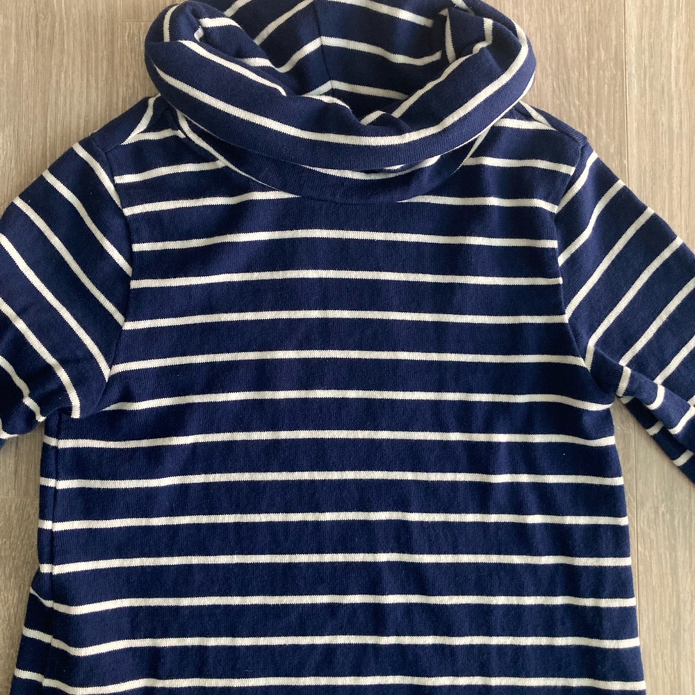 Vineyard Vines Girls' Break Stripe Cowl Neck Dress - Size M - Picture 2 of 6